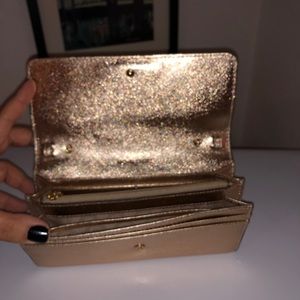 Metallic gold wallet. Used